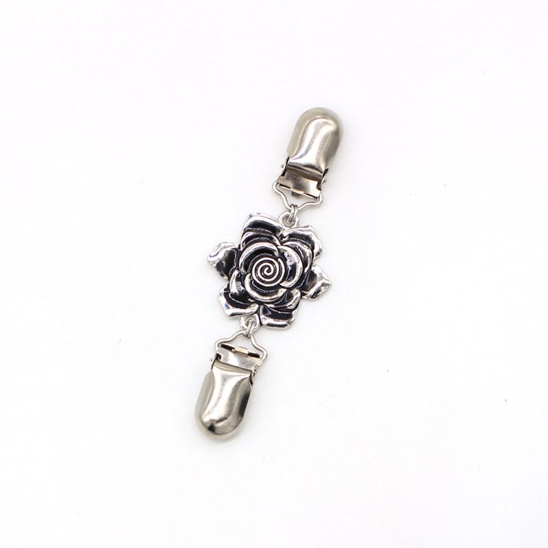 Rhinestone Flower Shape Cardigan Clip Vintage Scarf Buckle Vest Clip Fasteners for Clothes Haberdashery Sewing Clothing Clip