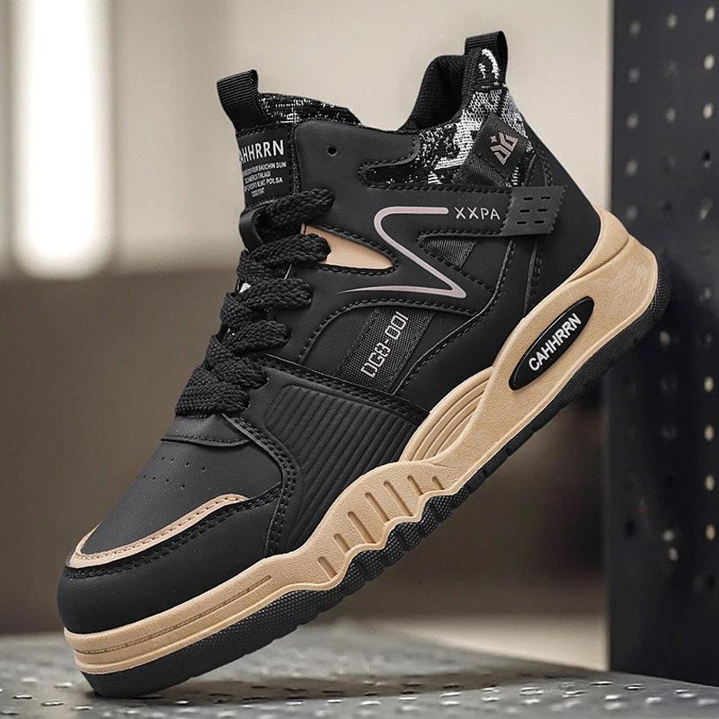 

Men s Board Shoes 2026 New Autumn Winter Fashion Comfortable Cross Tied Platform Sneakers Outdoor Non Slip Vintage Casual Shoes 39 чёрный