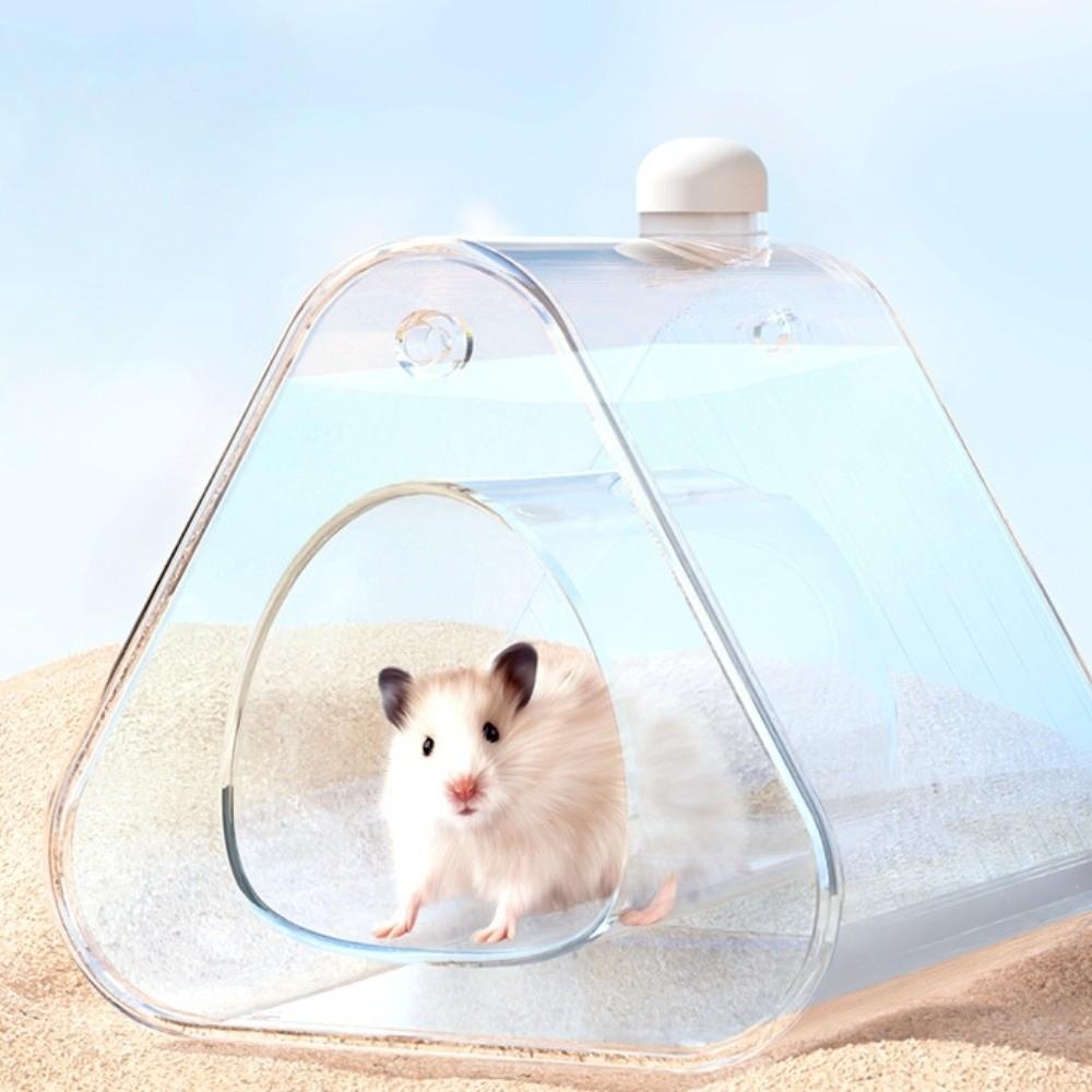 High Transparency Triangle Hamster Cage Cooling Small Pets Ice House  Summer