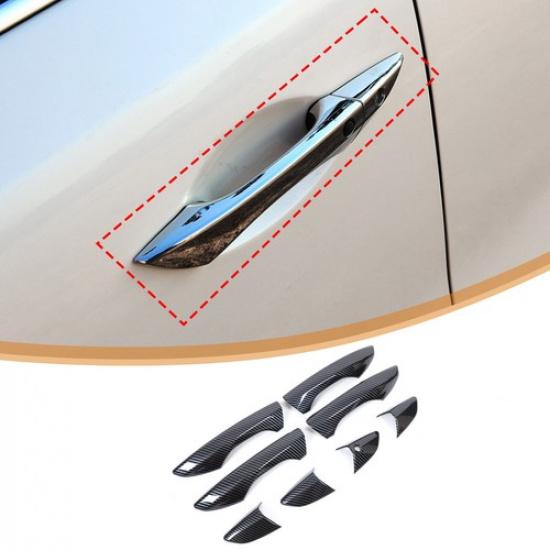 ABS Carbon Fiber Exterior Side Door Handle Cover Trim For Acura MDX -2024