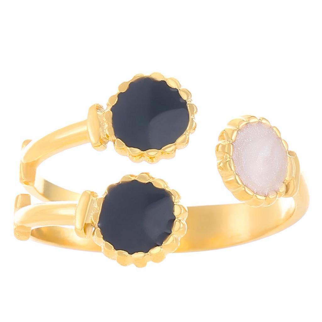 High-End Edelstahl Blumen- & Seestern Offener Ring für Damen