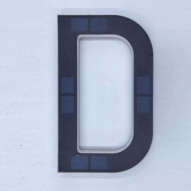 Waterproof Solar House Number Light Modern LED Address Sign with Light Sensor for Outdoor Home Door Yard Wall Decoration Use Set