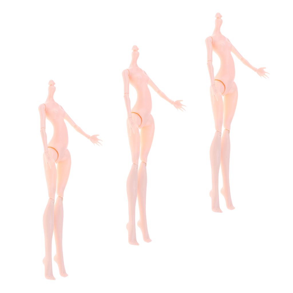 Stylish Nude Monster Doll Body Girl Model Toy For High 3 Pieces