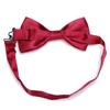 Men's Tuxedo Bow Tie Satin Pure Bowtie Party Wedding Wine Red
