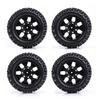 4Pcs Y shaped Tyre Pattern Rubber Tires With Hubs for 110 Scale RC Truck Car (7 Holes)