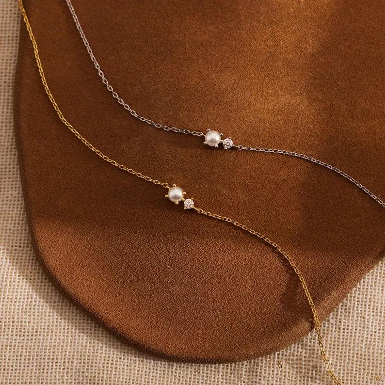 S925 Sterling Silver Pearl Bracelet - Simple Retro Style, Versatile and Elegant for Women