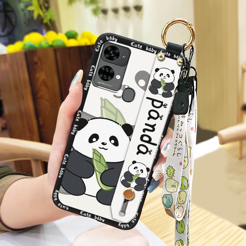 Silicone Lanyard Phone Case For Oukitel C33 Cute Back Cover Anti-dust Dirt-resistant Wristband Soft Case Waterproof Ring