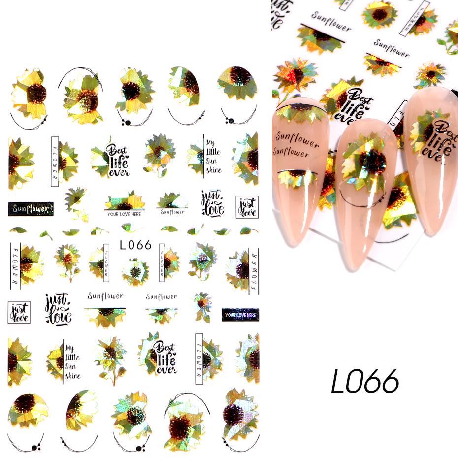 

Блестящие цветы наклейки для ногтей 3D лазерные красочные наклейки в виде листьев и бабочек самоклеющиеся слайдеры для дизайна ногтей декор голографическая фольга HMM
