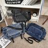 Schoolbag bag women's 1011 new casual retro commuter messenger bag large capacity denim canvas backpack men's shoulder bag