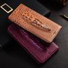For XIAOMI Mi 15 Ultra 15Ultra 5G Flip Case 3D Crocodile Head Magnetic Cover Cowhide Genuine Leather Card Pocket Wallet Covers