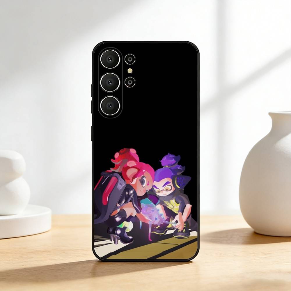 S-Splatoon 3 Game Phone Case For Samsung S26,S25,S24,S21,S22,S23,S30,Ultra,S20,FE,Lite,10,9,Black Cover Samsung S235G