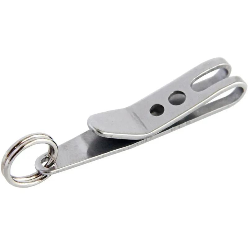 1PC Multitools Carabiner Pocket Clip Stainless Steel Bag Waist Belt Hanging Clip Mini Metal Key Buckle Holder Outdoor Tools