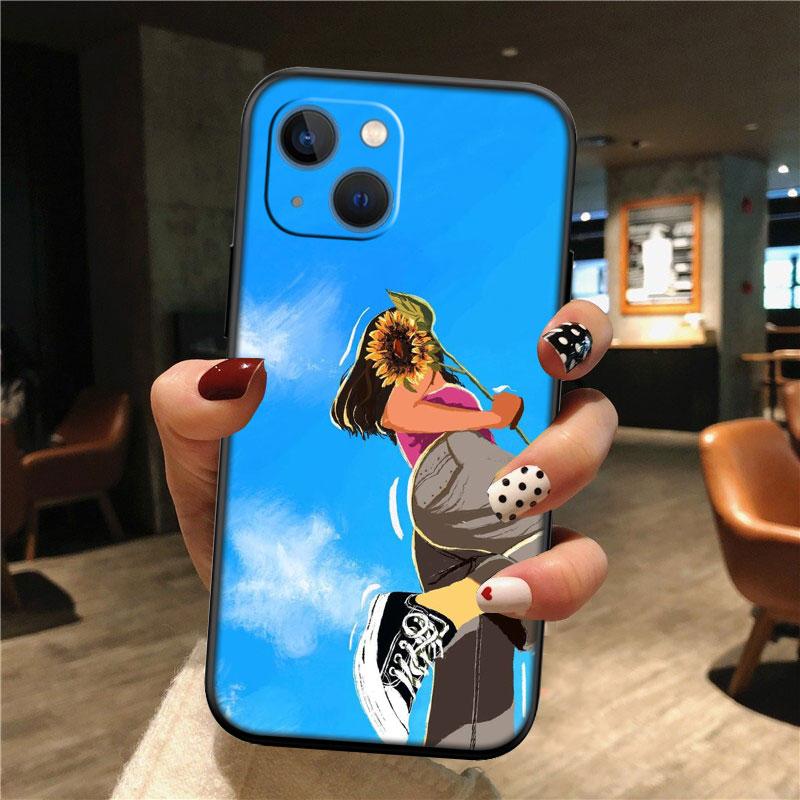 

IK27 Fashion Girl Coffee book Case for Samsung A11 A12 A13 A15 A52S A53 A55 A56 A70 A71 A72 A73 F06 F16 F56 S10 Plus S10e Galaxy A70