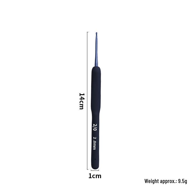 

Blue Silicone Handle Crochet Hook Set with Soft Grip for Yarn and Sweater Knitting