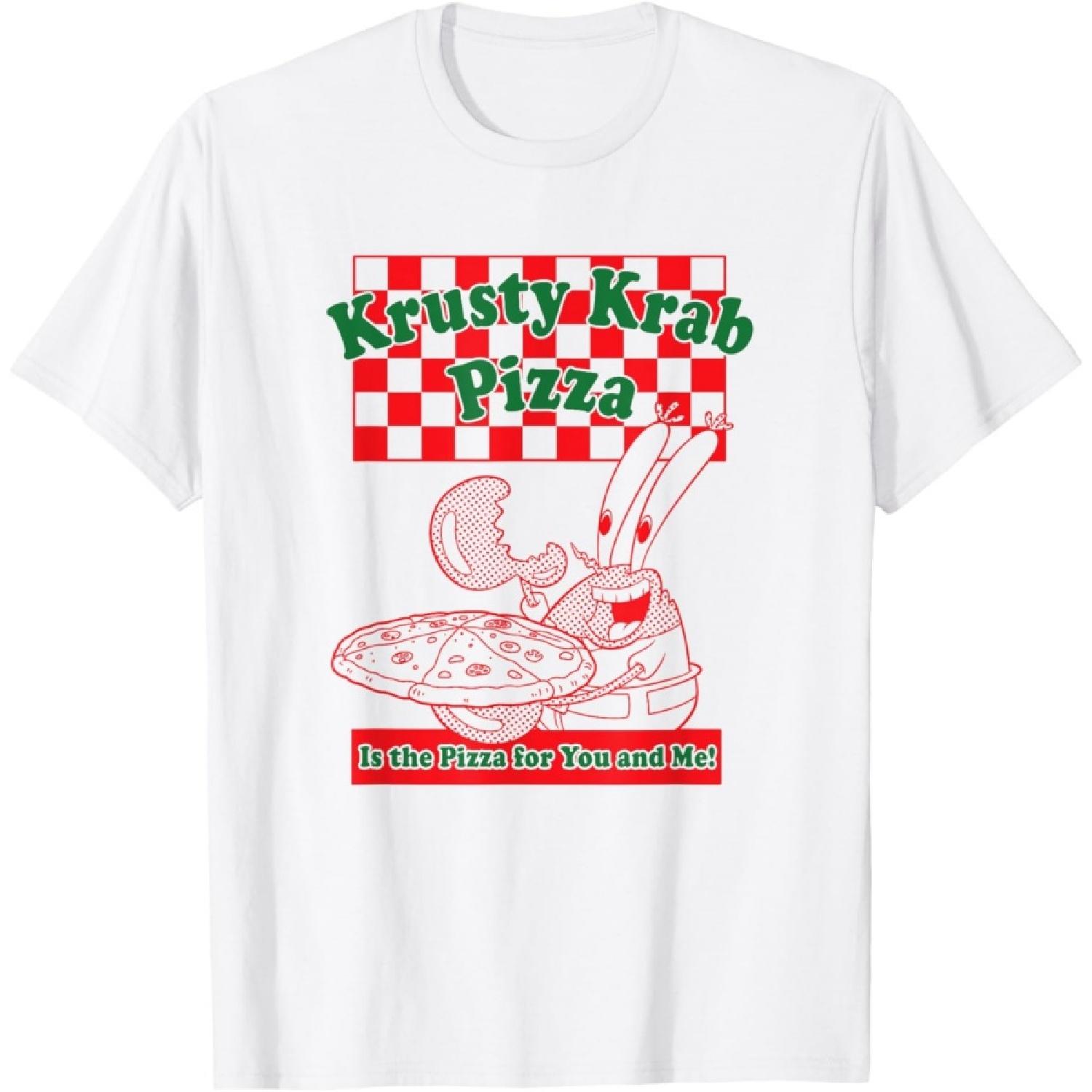 

SpongeBob SquarePants Krusty Krab Pizza For You And Me! T-Shirt XXXXXL білий
