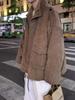 Herren Cord Baumwolljacke im Hongkong-Stil mit warmem Lammwollfutter und Stehkragen
