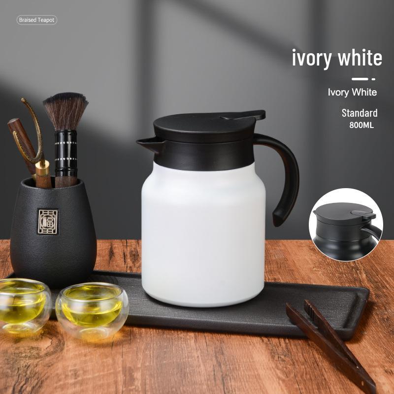 High-End 316 Stainless Steel Insulated Teapot and Water Kettle with Separator for Outdoor and Indoor Use, Large Capacity