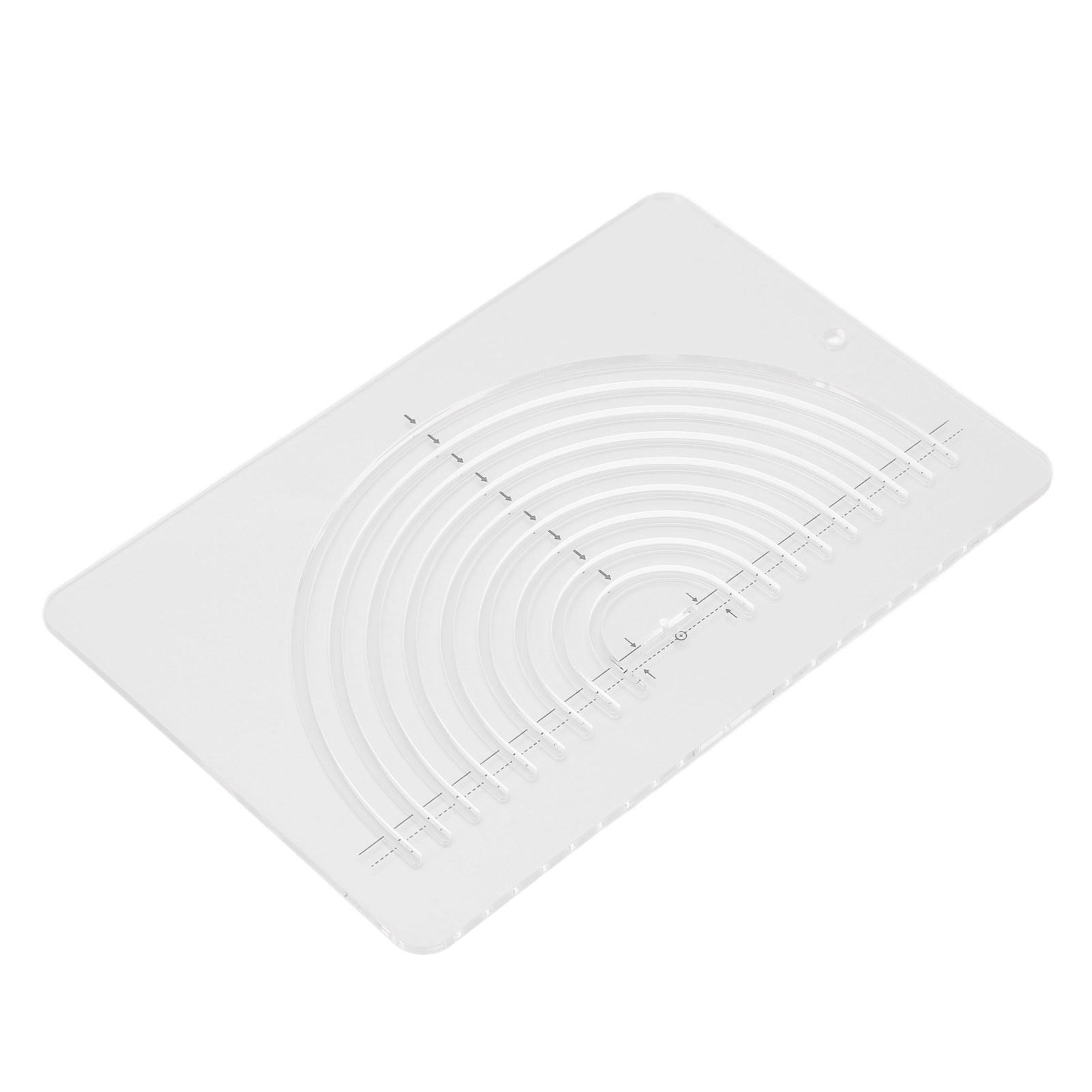 

Circle Quilting Ruler Semicircle Durable Clear Acrylic Highly Accurate Wide Application Sewing Ruler for Sewing Quilting