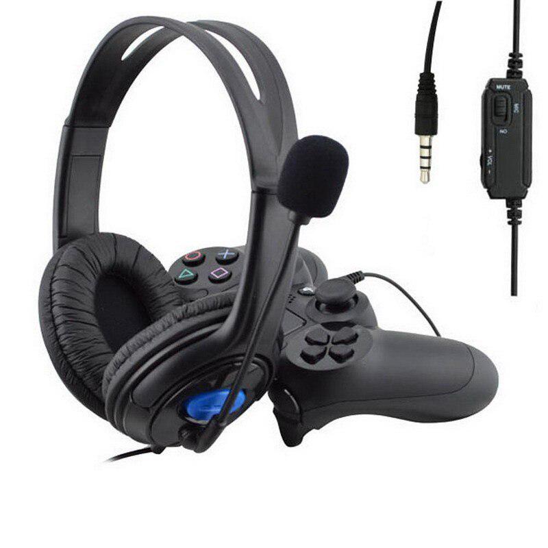 Wired Gaming Bass Over-Ear Headset Headphones with Microphone for PS4 PlayStation
