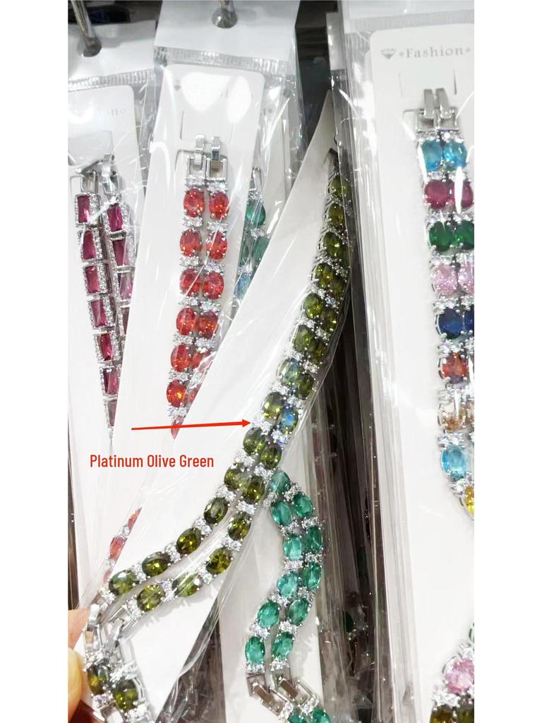Women's Multicolor Zircon Crystal Bracelet - Non-Fading Gemstone Jewelry