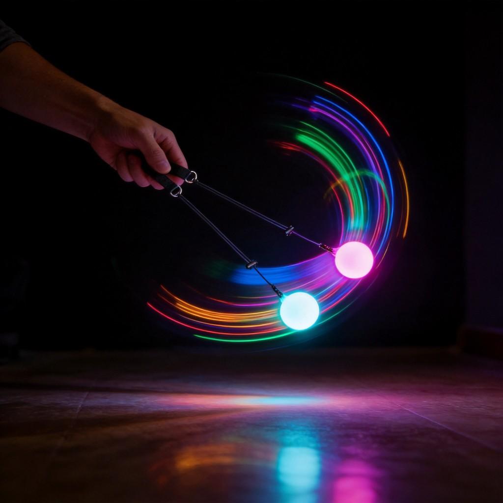 Led Light Up Hand Spinner Toy Lamp With Colorful Glow For Home Use And Gift
