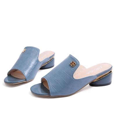 Summer Slippers Shoes Women 2023 Rhinestone Low Heeled Comfort Lady Sandals Open Toe All Match Female Sandals