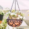 Hängeampel aus Harz Korb Kokospalme Blumentopf Outdoor Eisen Blumentöpfe Für Terrasse Rasen Gartendekoration