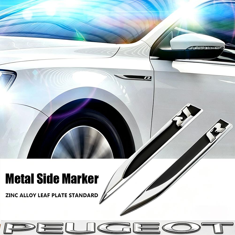 MPSGW1 2Pcs Car 3D Metal Side Badge Fender Emblem Body Stickers Accessorie For VW Golf Tiguan T-Roc Polo Passat ID.4 T-Cross ID.3 Taigo