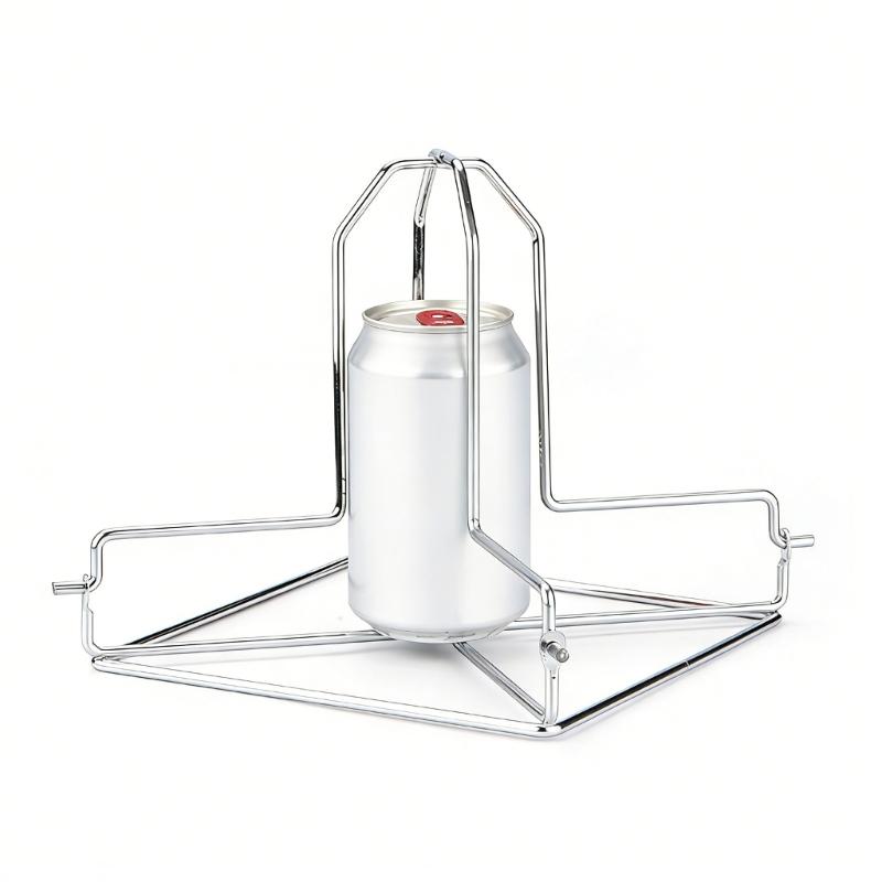 Roasting Grill Stand Stainless Steels Folding Beer Butt Chicken Holder for Turkey BBQ Tender Roaster Chicken Enduring