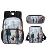 3pcs Set Knapsack for Boys Girls Best Gift Regretevator Gnarpy Child School With Lunch Box Pencil Bags School Pupil Bags
