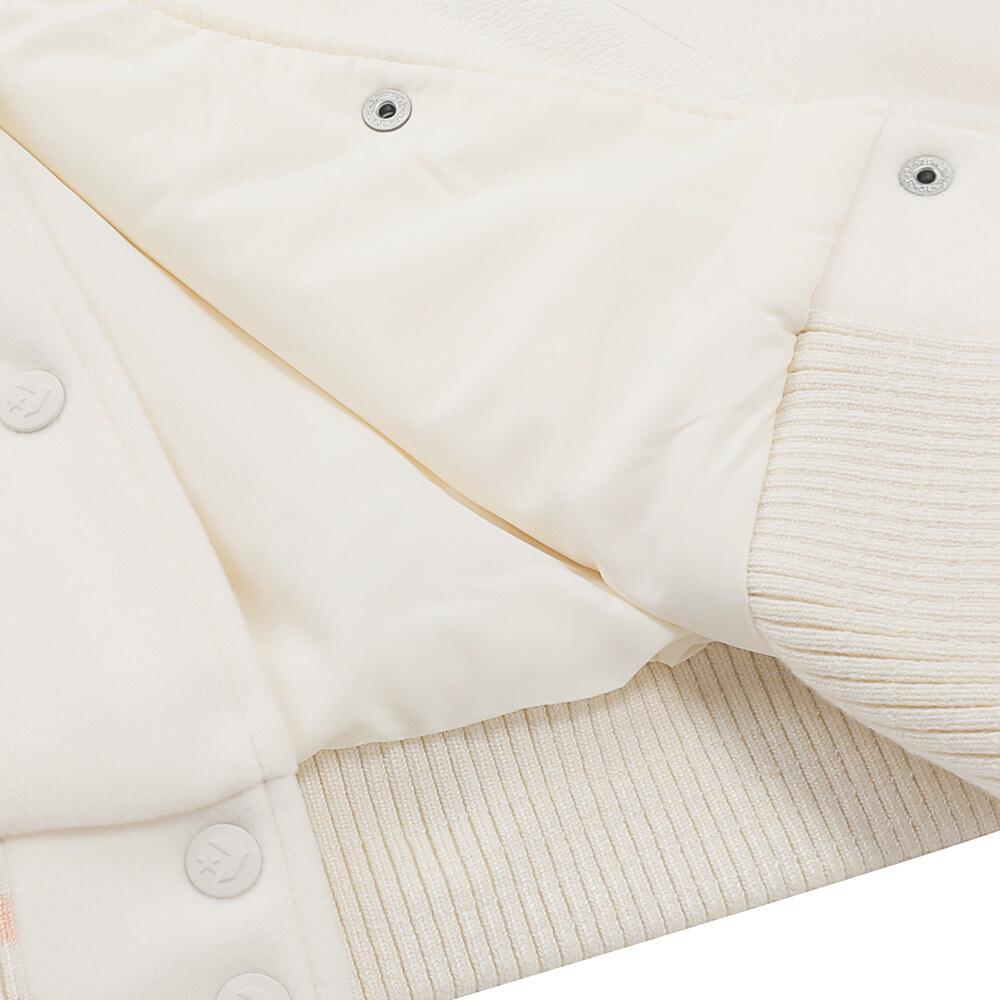 Converse Baseball Jacket Women's Milk White 10027242-A02
