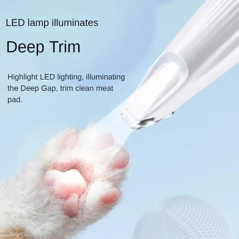Electric Dog Cat Hair Clippers Ear Eyes Paw Hair Cutter Trimmer USB Charging Pet Grooming Supplies with Scissor