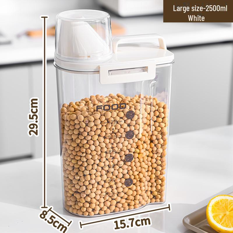 New Sealed PET Food-Grade Plastic Kitchen Storage Jar: Insect & Moisture-Proof, Portable, Transparent.