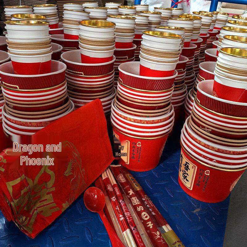 Disposable Wedding Red Bowls