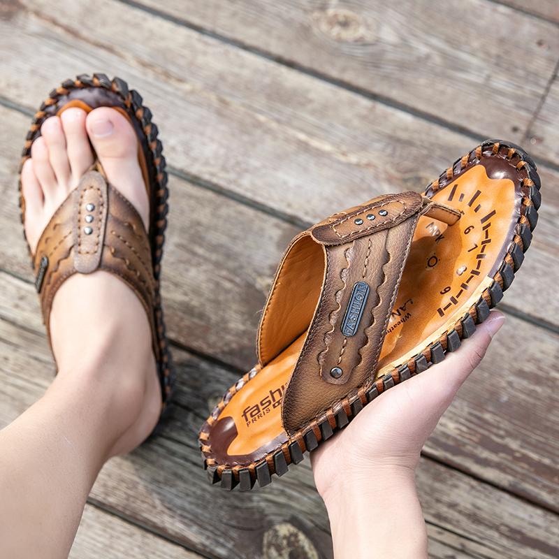 New Summer Men's Slippers Beach Shoes Home Men's Casual Shoes Fashionable Flip Flops Fishing Camping Shoes Free Delivery