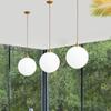 Modern  Glass Ball Pendant Lights White Globe Hanging Lamps Bar Restaurant Deco Luminaire Bedroom Light LED Pendant Lamp