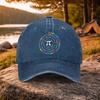 Pi Number Spiral Print Washed Baseball Cap Adjustable Cotton Dad Hat for Math Enthusiasts