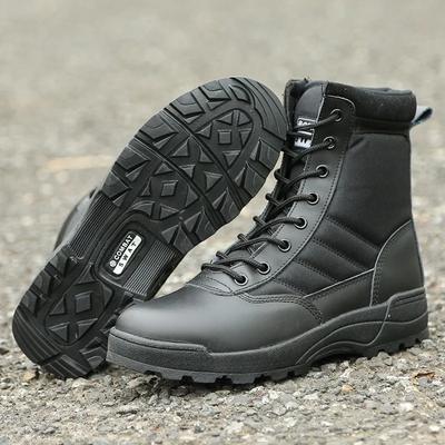 Mens Boots High-top Work Safty Boots Outdoor Non Slip Hiking Boot Desert Combat Boots for Men Lace Up Platform Boot Unisex Botas