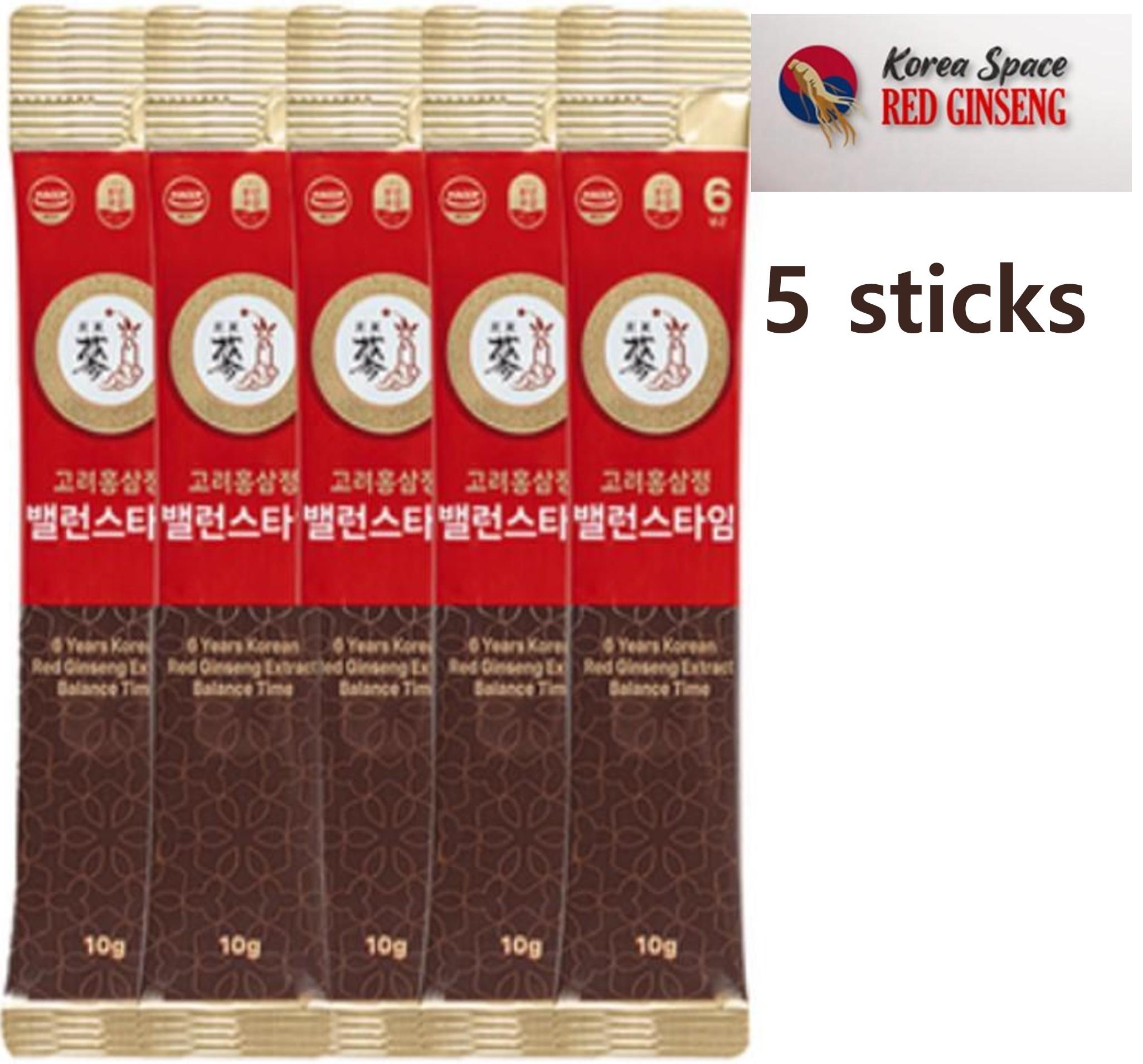 [Poongnyeonbogam] Экстракт корейского красного женьшеня 6 лет, красный женьшень Balance Time, 30/60/100 палочек 5 sticks