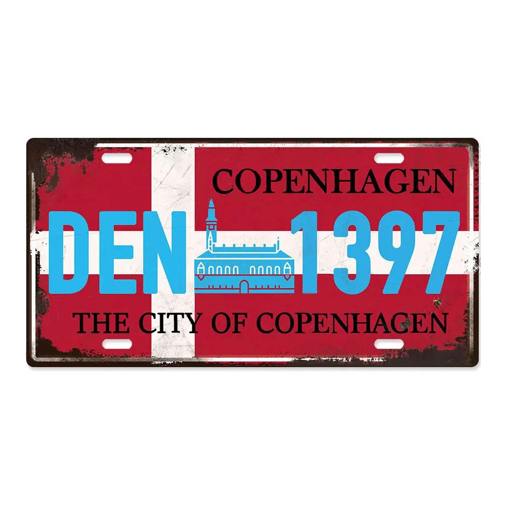 Country Posters Metal Signs Licenses Plate Plaque Metal Vintage Tin Sign Wall Decor for Man Cave Bar Home