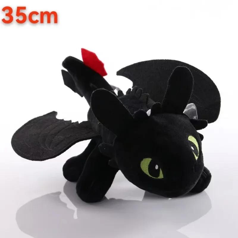 *-* 35Cm Plushie Dragon Toys Kawaii White Black Dinosaurs Animal Stuffed Plush Toys Home Decor Boys Girls Birthday Xmas Gifts