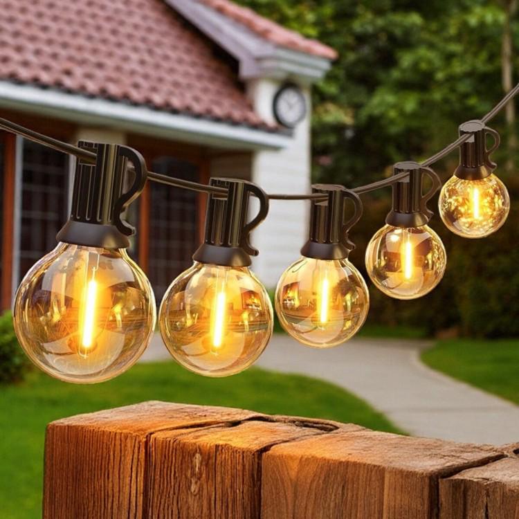 Outdoor Colorful G40 Bulb String Lights for Camping and Christmas Festivals, Plug-In Type