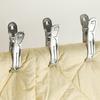 Heavy Duty Clothes Pins 6pcs Stainless Steel Clothespins Windproof Metal Large Clothes Pins Quilt Clamps for Home Use