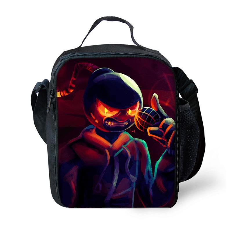 Classic Popular Novelty Funny Friday Night Funkin 3D Printed Picnic Bag Lunch Box Lunch Tote Bag School Food Bags