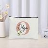 Personalized Makeup Bag Bride Gift Female Travel Organizer Canvas Side Bag Lipstick Eyebrow Pencil Box Wallet
