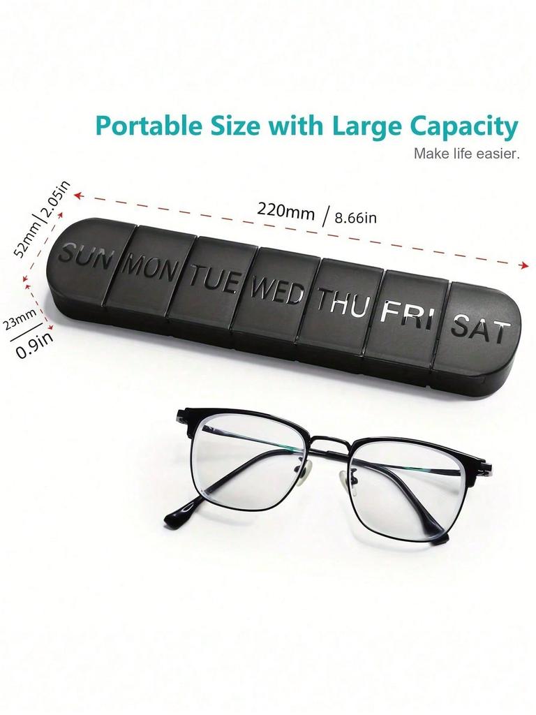 1pc Portable Travel Medicine Box Moisture-proof Pill Organizer Reusable Medicine Box
