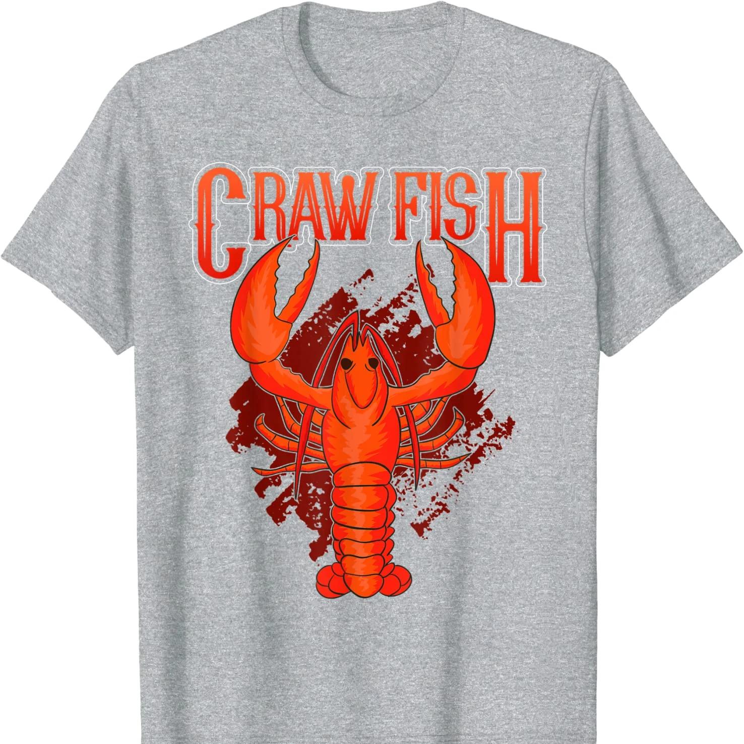 

Crawfish T Shirt 100 Cotton Short Sleeve ONeck Casual Tshirts Loose Top New Size S3XL S