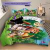 Animals Farm Printed 3pcs Bedding Set Soft Microfiber 1 Duvet Cover And 2 Pillowcases Home Bedroom Decor Xmas Gift K1804