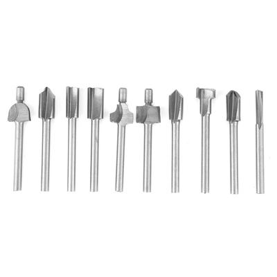 10PCS Precise Cutting Engraving Bit Set 1/8" Shank Flush Trim Bit  Woodworking