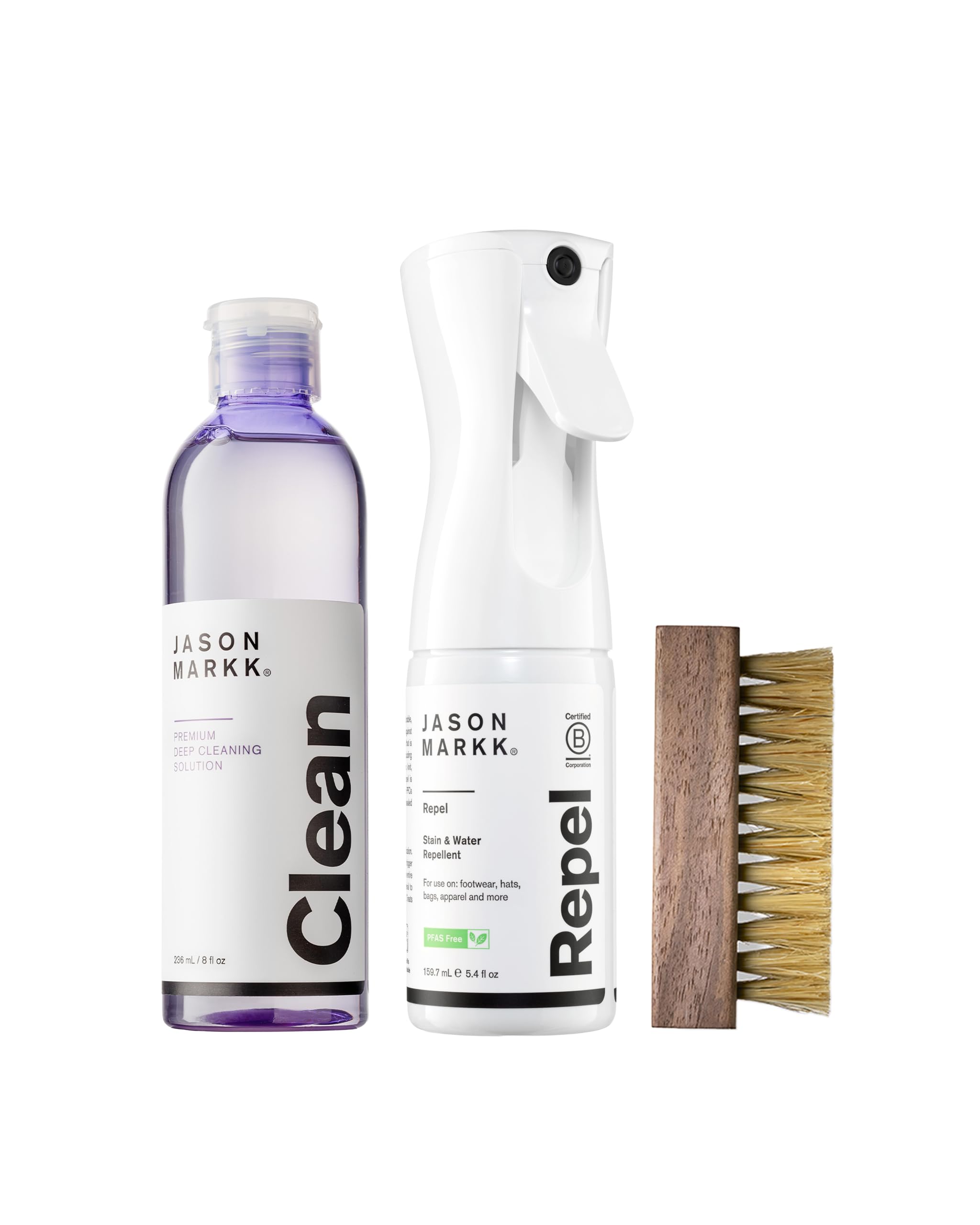 [Jason Markk] 8oz. + Repel + Premium Brush Set (Sneaker, Shoe, Cleaner, Shoe Care, Detergent) No Rinse Required, Liquid Type, Authentic Product